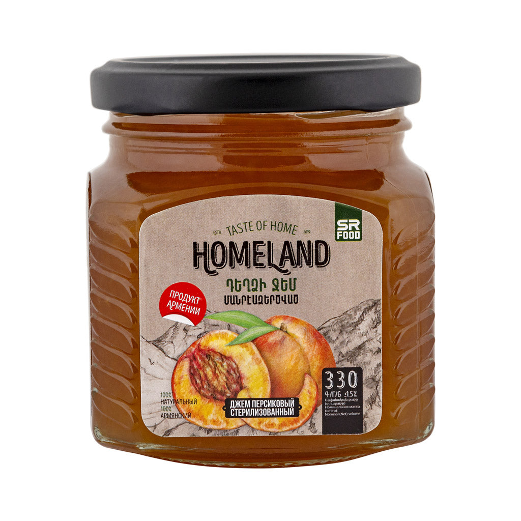 Peach jam 330g "Homeland"